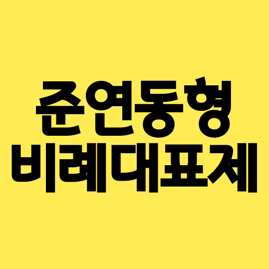 <b>준연동형 비례대표제란</b>? 뜻