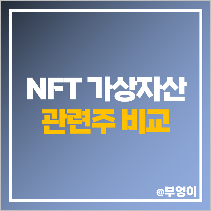 NFT 관련주 가상자산 주식 대장주 카카오 위메이드 주가