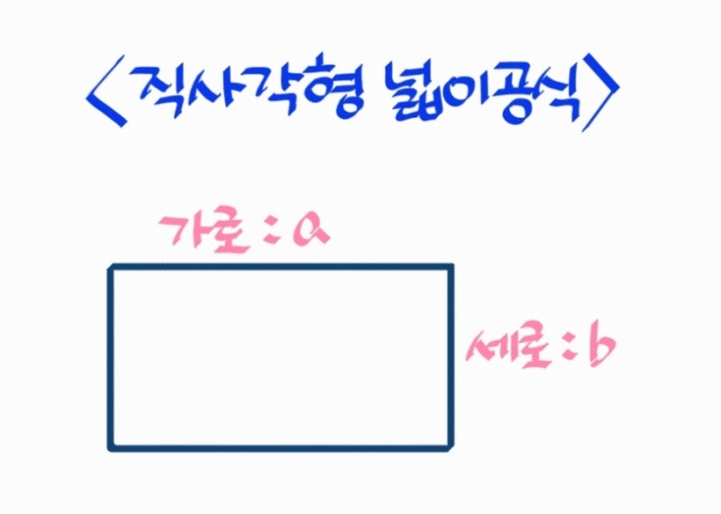 직사각형 정사각형 넓이 공식과 아주 쉬운 예제 풀이 : 네이버 블로그
