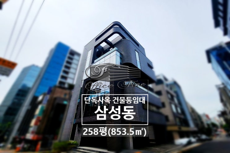 삼성동 신축건물 삼성중앙역 역세권 건물 통임대 258평(853.5)