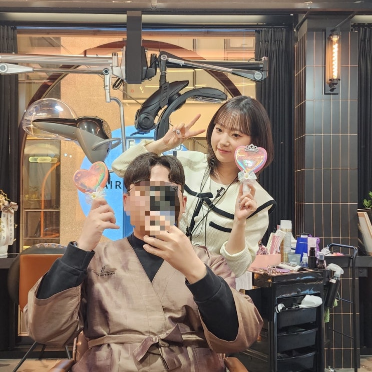  명동역미용실 헤어더뷰 명동점 남자 가르마펌 헤어스파 에프터케어 서비스 대만족 ft. 아리쌤