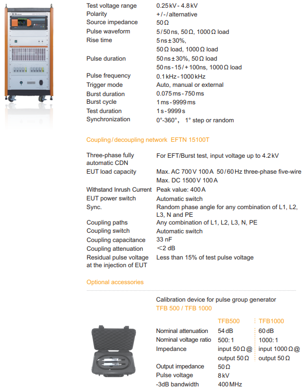  High Voltage High -power EFT/Burst Test System, High Voltage High -power Intelligent Lightning Surge