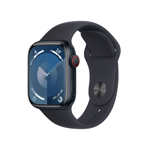  애플워치9 GPS+Cellular45mm S/M 미드나이트알루미늄케이스, 미드나이트스포츠밴드-MRMC3KH/A
