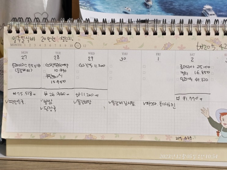  5인가족. 일주일 20만원 식비 챌린지.