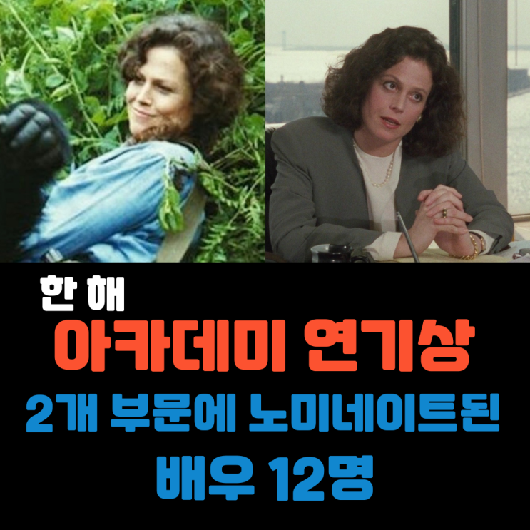  같은 해 아카데미 연기상 2개 부문 후보에 올랐던 배우 12명