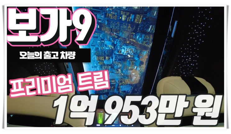  하이엔드 카니발 하이리무진 찾으신다면? 보가9