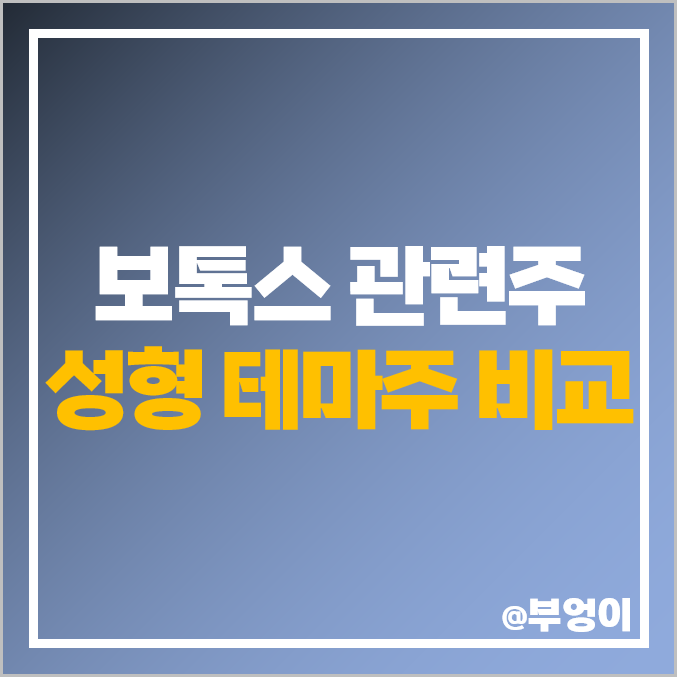 보톡스 관련주 성형 테마주 휴젤 주식 휴온스 파마리서치 주가