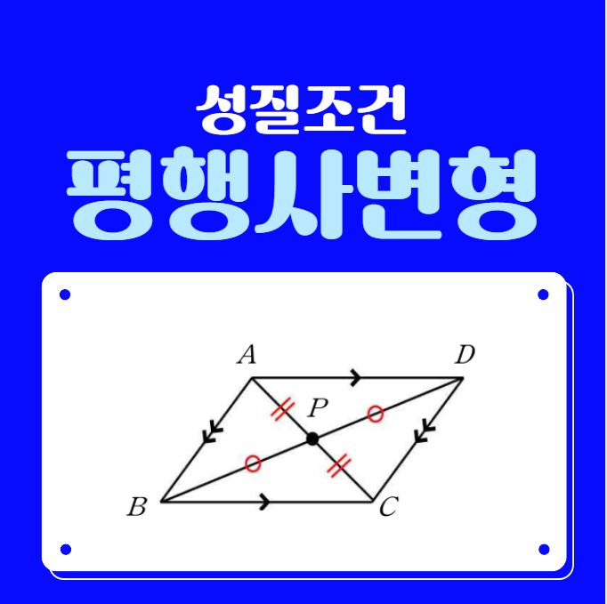  평행사변형 성질 조건과 넓이 공식 (사각형 분류)