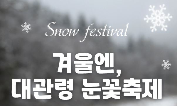  2024 대관령눈꽃축제, 겨울축제 아이랑 가볼만한 곳 축제기간 가는방법 비용