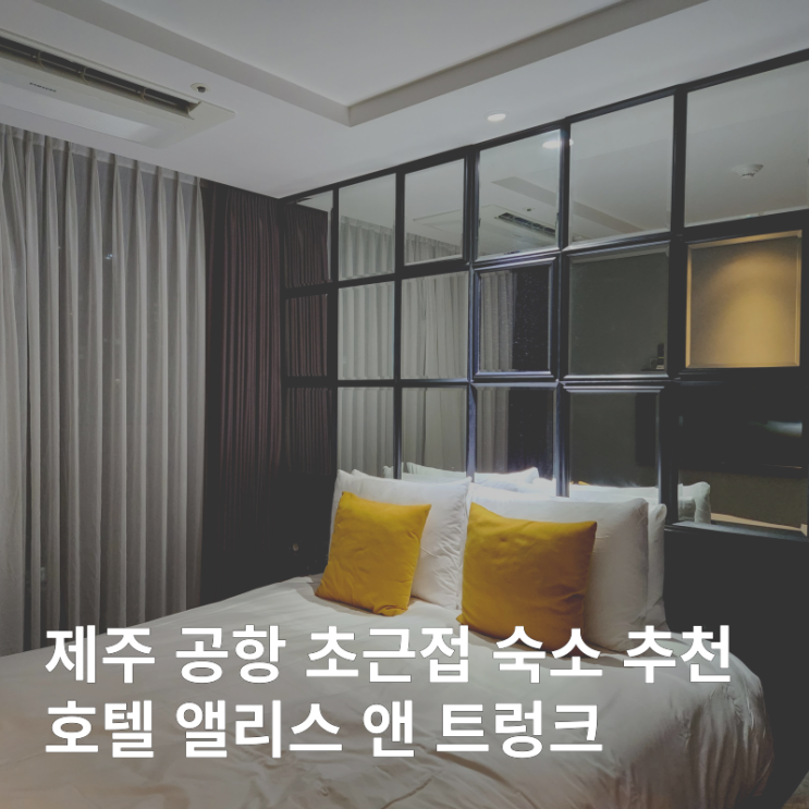  제주공항 근처 가성비 숙소 :: 호텔 앨리스 앤 트렁크 깔끔