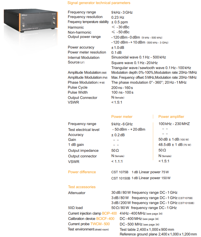  BCI Automatic Test System CST 1075B / CST 10150B
