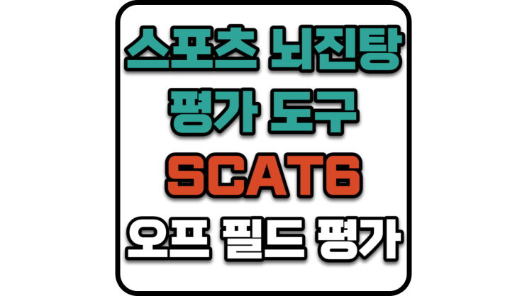  축구선수 스포츠 뇌진탕 SCAT6 (오프 필드 평가)/ SCAT6 다운받아 가세요