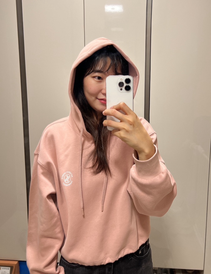  젝시믹스 연말 감사제 맞이 코튼 쿠션 스트링 크롭 후드 추천