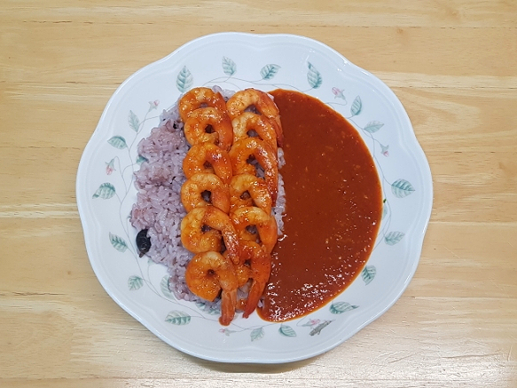 백종원의 칠리새우 레시피로 만든 간단한 한끼, 칠리새우 덮밥