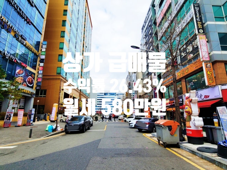  [급매물] 수익률 23.43%, 월세 580만 원, 매매가 5억2천 대전 상가 매매(매물번호 20231208)