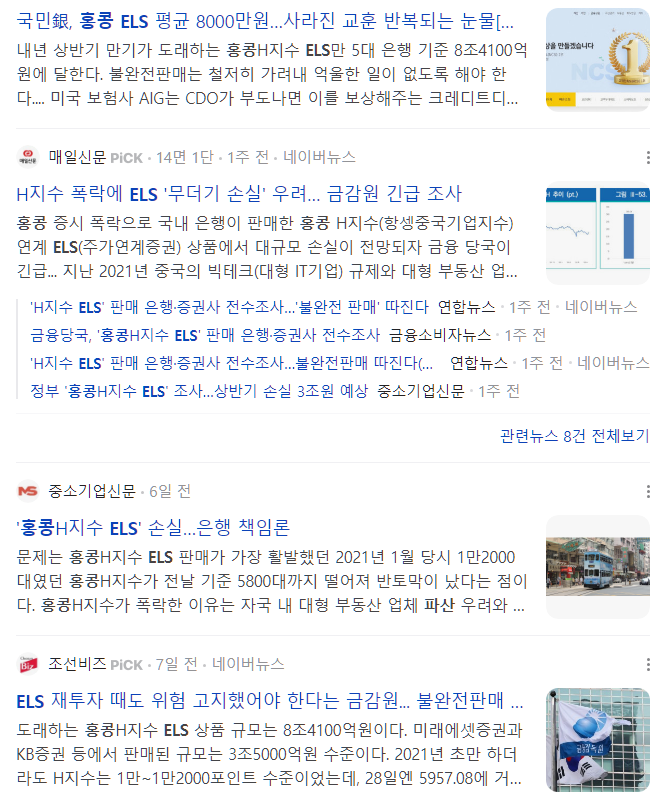  홍콩 ELS 불완전판매 논란 정리.