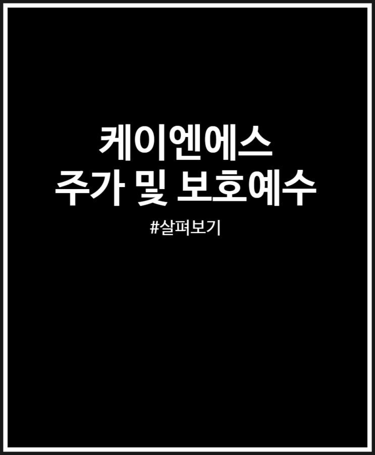  케이엔에스 주가 어디까지 상승할지 궁금하네 + 보호예수