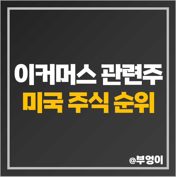 미국 이커머스 관련주 순위 아마존 주식 EBAY 쿠팡 주가 미국 이커머스 관련주 순위 아마존 주식 EBAY 쿠팡 주가