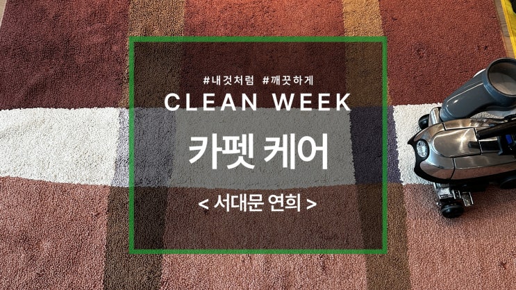  연희동에서 진행한 카페트 건식 청소