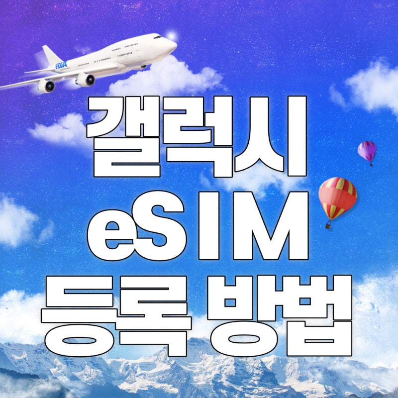 갤럭시 eSIM 설정 안드로이드 e심 사용 방법 정보