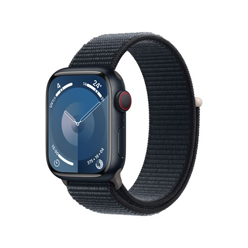  애플워치9 GPS+Cellular41mm 미드나이트알루미늄케이스, 미드나이트스포츠루프 MRHU3KH/A