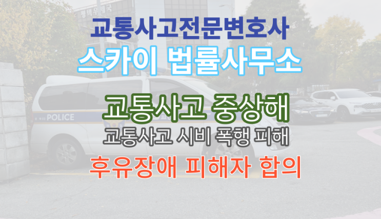  [교통사고전문변호사]교통사고 시비 폭행 골절 전치6주_상해7주 중상해 후유장애 피해자 보험회사 합의_무료법률상담_부산사건