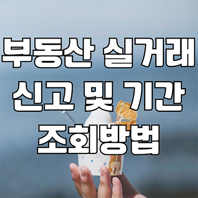  부동산 신거래 신고 및 기간과 조회방법 알아보기