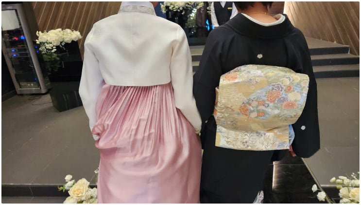  부산 목화웨딩홀 한일커플 결혼식(일본어 사회)
