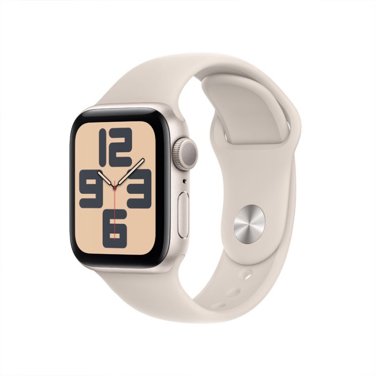  애플워치SE 2세대 40mm GPS M/L 스타라이트 알루미늄 케이스, 스타라이트 스포츠 밴드 MR9V3KH/A