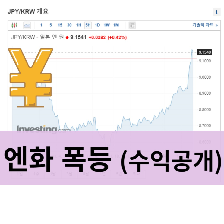  엔화 폭등 (수익 내역 공개)