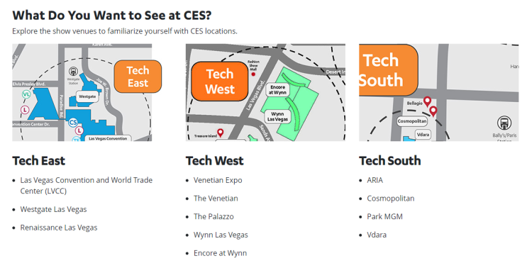 CES 2024 전시장 지도 floor map