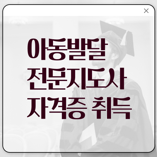  아동발달전문지도사 자격증 1급 발급기관 궁금증 해결 ?