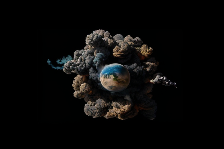 [Ai Greem] 환경 오염 030: 환경 파괴된 미래 지구의 모습, 대기 오염, 환경 문제 무료 이미지