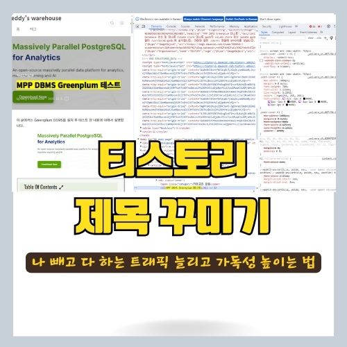  나 빼고 다하는 티스토리 블로그 제목 CSS 수정하기