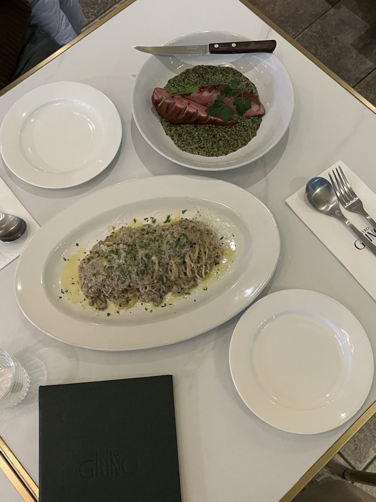  성수동 맛집 꾸덕한 화이트 라구파스타가 정말 맛있었던 분위기 좋은 오픈키친 성수 양식레스토랑 그리노 성수 Grino