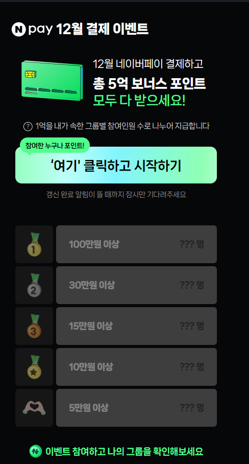  네이버페이 왕 이벤트 '누가 네이버페이 왕인가? '