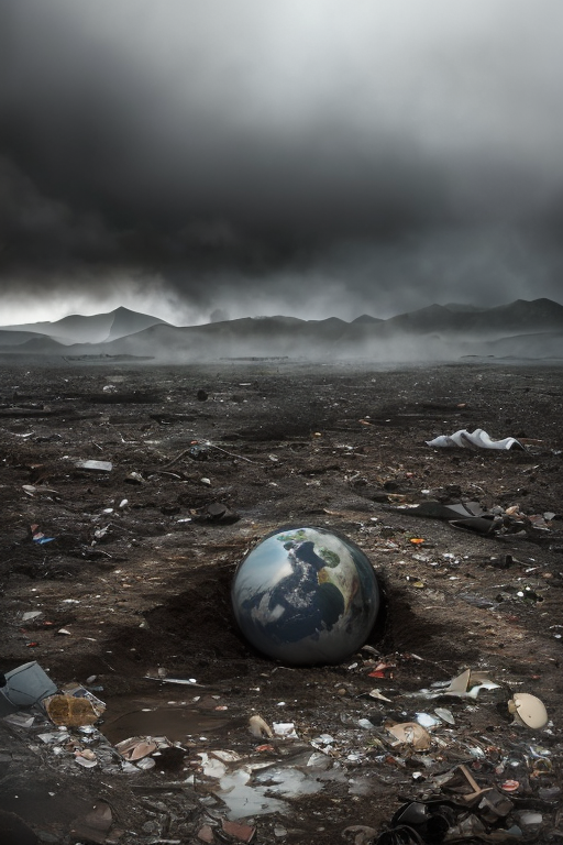 [Ai Greem] 환경 오염 038: 토양 오염 무료 이미지, 대지 오염 Ai 무료 일러스트