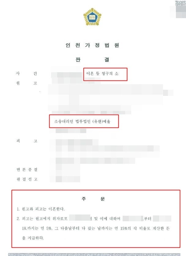 인천주말상담변호사 이혼상담 소송으로 확실한 결과를