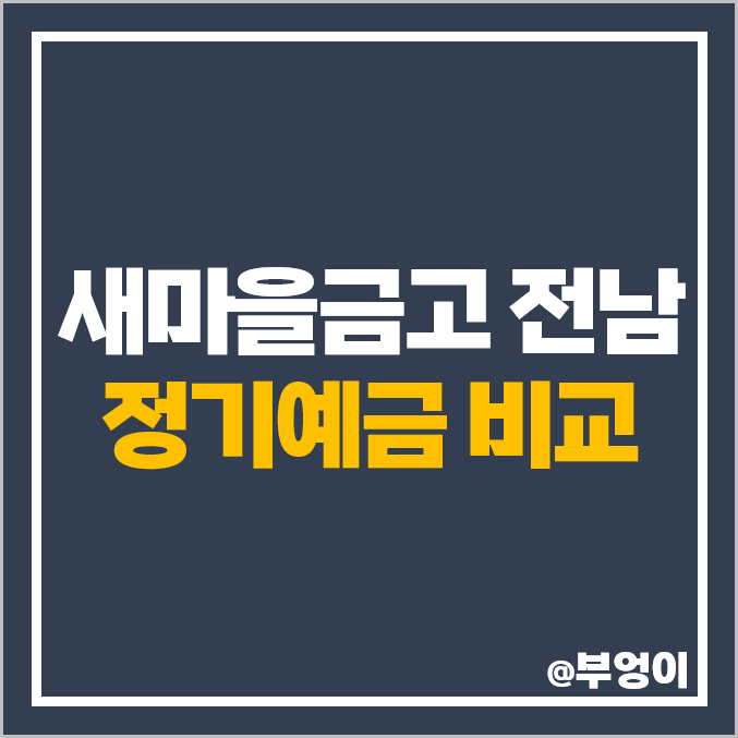 전남 MG 새마을금고 정기예금 금리 구례 보성 특판 전남 MG 새마을금고 정기예금 금리 구례 보성 특판