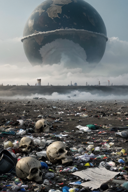 [Ai Greem] 환경 오염 034: 쓰레기 문제, 쓰레기가 쌓인 이미지, 분리 수거 문제, 재활용 문제, 환경 파괴, 토양 오염 무료 이미지