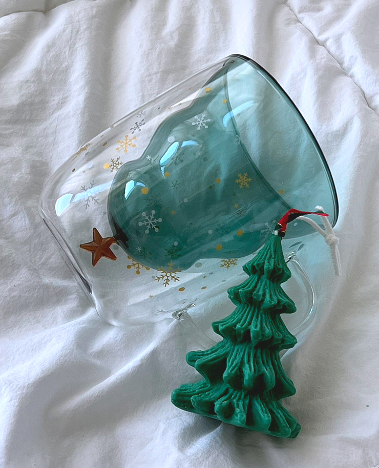 크리스마스 선물 추천 카카오톡 선물하기 제이블룸 트리 더블월 유리컵