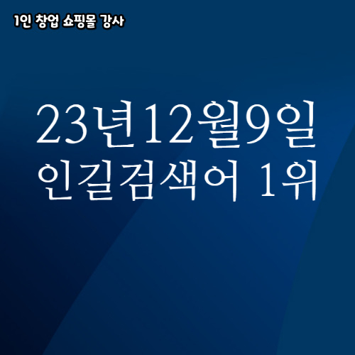 2023년 12월 8일 네이버쇼핑 분야별 인기 검색어 1위