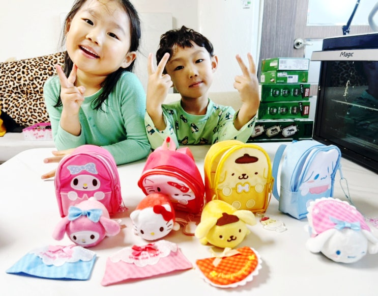  7세 여아 장난감 가방에 쏙 산리오 캐릭터즈 키링 애착인형 어린이 크리스마스 선물