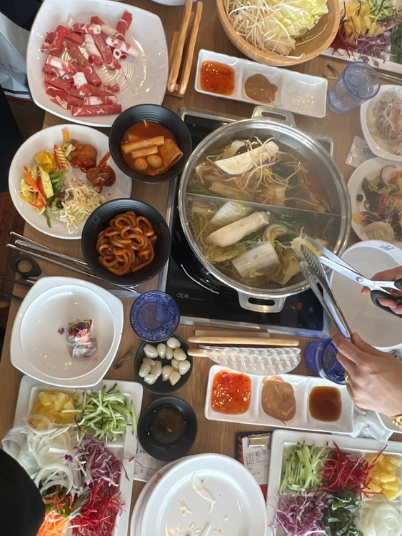  천안 신세계 백화점 맛집 꽃마름 샤브샤브