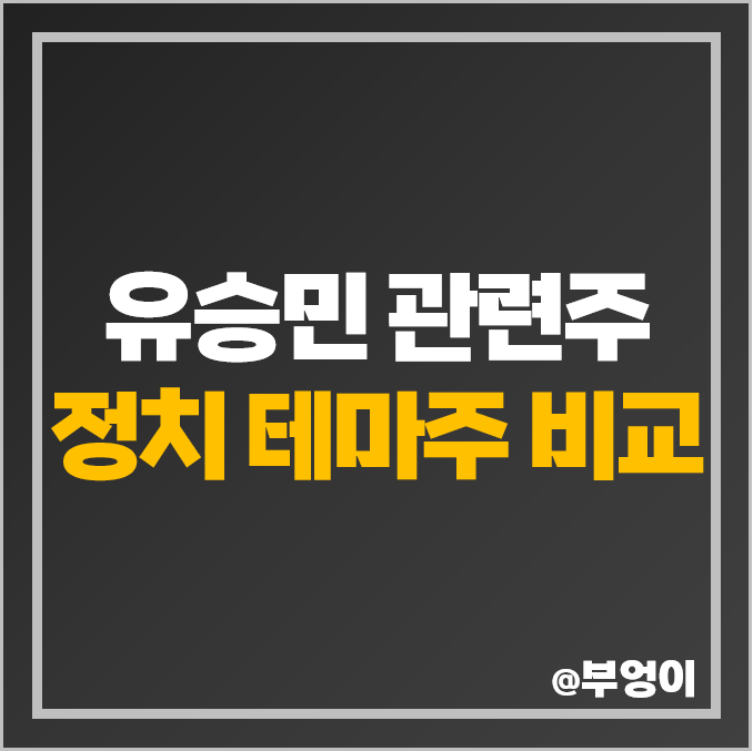 유승민 관련주 정치 테마주 대장주 삼일기업공사 주가