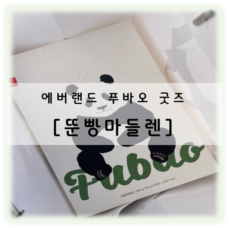 에버랜드 푸바오굿즈 푸바오마들렌 뚠빵마들렌 후기
