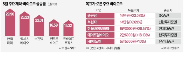 일제히 뛴 제약·바이오株…내년 주도주 예고 일제히 뛴 제약·바이오株…내년 주도주 예고