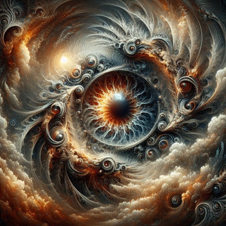  DALL-E(달리)를 이용한 이미지 생성사례 / Dragon Eyes, abstract graphical artwork / 디지털콘텐츠큐레이터 황선웅