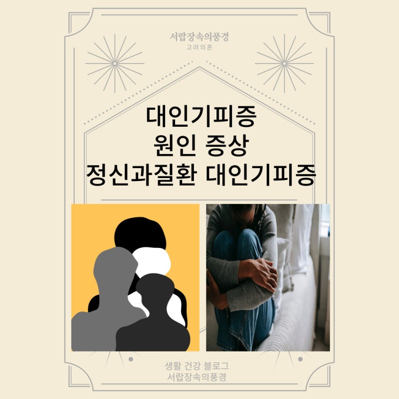 대인기피증 대인 기피증 원인 증상 정신질환과 대인기피증 극복 치료