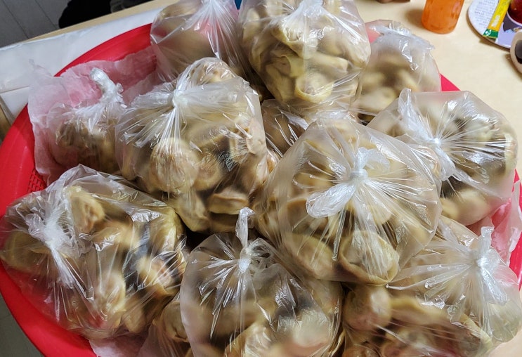  구정 설날 우리 가족을 위한 친정 엄마표 김치손만두 만들기  (서이추 환영)